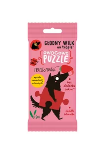 Głodny Wilk Na Tropie Owocowe puzzle żelki z naturalną witaminą C - truskawka Głodny Wilk, 20g - Żelki - miniaturka - grafika 1