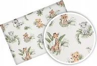 Prześcieradła dla dzieci - Prześcieradło do łóżeczka 140x70, z gumką - Bawełna 100% - Żyrafa zieleń - miniaturka - grafika 1