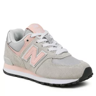 Buty dla dziewczynek - Sneakersy New Balance PC574EVK Szary - grafika 1