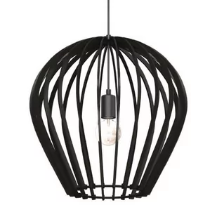 Zwieszana lampa salonowa Bala 5019 Amplex nad stół drewniana czarna - Lampy sufitowe - miniaturka - grafika 1