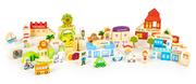 Klocki - EcoToys Drewniane klocki edukayjne miasto zoo 120 el 1462 1462 - miniaturka - grafika 1