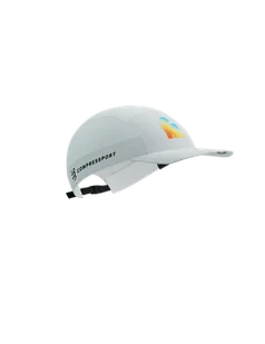 COMPRESSPORT Czapka biegowa 5 PANEL LIGHT CAP white sunrise - Czapki i chusty sportowe męskie - miniaturka - grafika 1