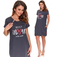 Piżamy ciążowe - Koszula do karmienia DOCTOR NAP 9900 grafit S - miniaturka - grafika 1