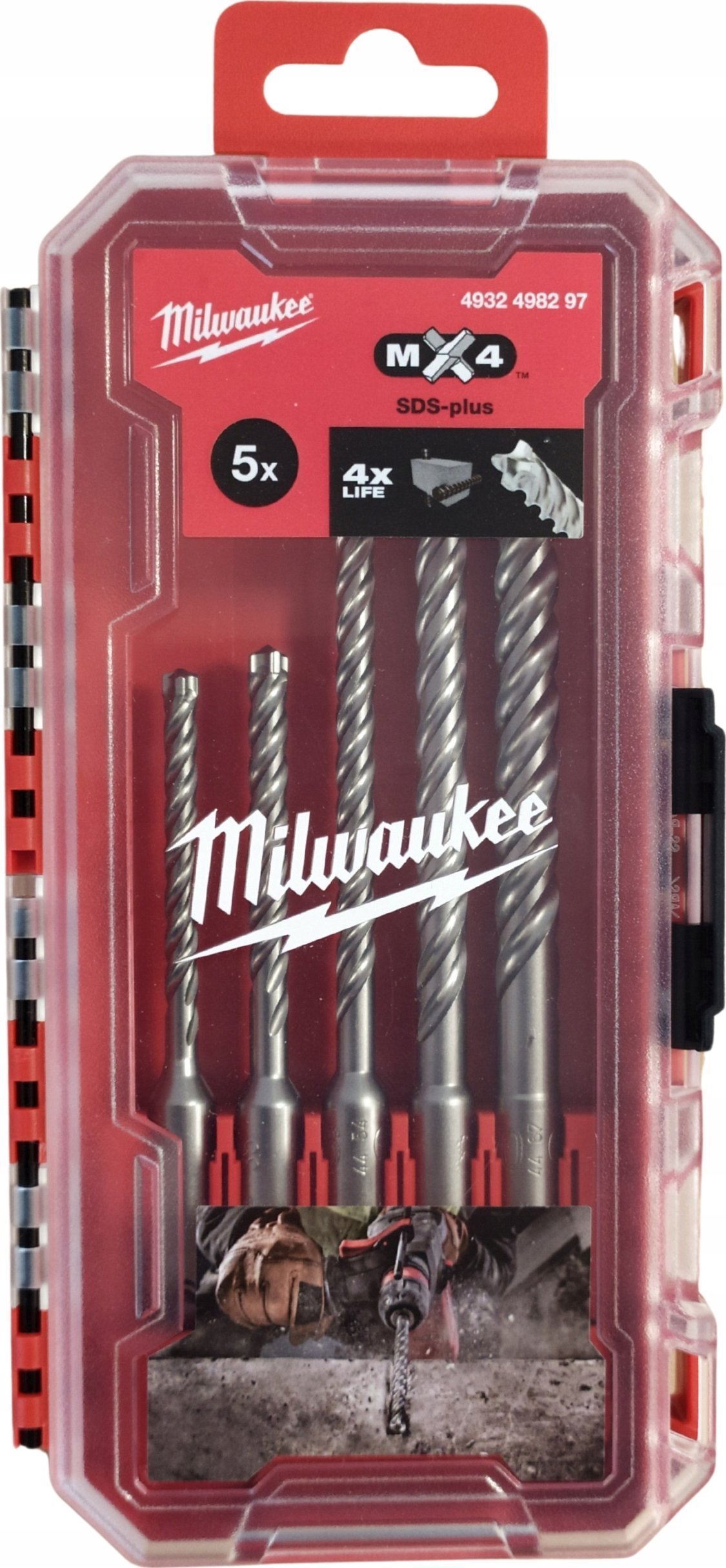 Milwaukee Wiertło WIERTŁO SDS MX4 KPL. 5szt.