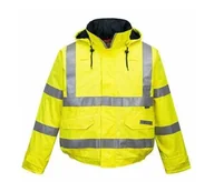 Odzież robocza - Trudnopalna Kurtka ostrzegawcza i antystatyczna Bomber Bizflame Rain S773 Portwest-Żółta - miniaturka - grafika 1