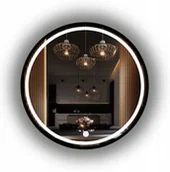 Lustra - LUSTRO OKRĄGŁE W RAMIE LED DUŻE śr 100 CM + DOTYK - miniaturka - grafika 1