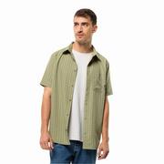 Koszule męskie - Męska koszula z krótkim rękawem Jack Wolfskin EL DORADO SHIRT MEN bay leaf check - S - miniaturka - grafika 1