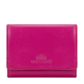 Portfele - Średnia portmonetka damska skórzana fuksja - miniaturka - grafika 1