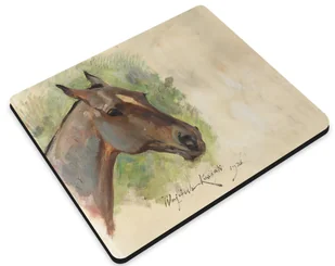 Podkładka Głowa gniadego konia Wojciech Kossak 36x29cm - Podkładki pod mysz - miniaturka - grafika 1