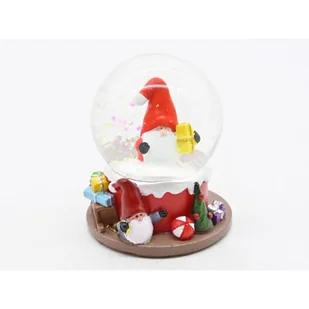 Kula śnieżna szklana Święty Mikołaj 6 cm - Ozdoby bożonarodzeniowe - miniaturka - grafika 1