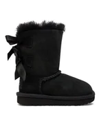 Buty dla dziewczynek - Ugg Śniegowce T Bailey Bow II 1017394T Czarny - miniaturka - grafika 1