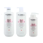 Zestawy kosmetyków damskich - GOLDWELL DUALSENSES COLOR EXTRA RICH Szampon 1000 ml + Odżywka 1000 ml + Kuracja 500 ml - miniaturka - grafika 1