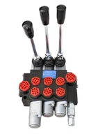 Akcesoria do hydrauliki siłowej - Rozdzielacz hydrauliczny PRESKO  3-sekcyjny 40l z jedną sekcją pływającą- zestaw z nyplami - miniaturka - grafika 1
