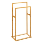 Ręczniki - Stojak na ręczniki do łazienki, podwójny, z bambusa, 42 x 24,2 x 81,5 cm - miniaturka - grafika 1