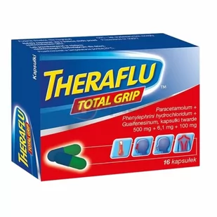 Theraflu Total Grip x16 kapsułek - Przeziębienie i grypa - miniaturka - grafika 1