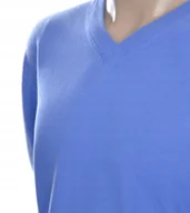 Swetry męskie - Sweter męski z kaszmiru i wełny merynosów kaszmirowy merino XL niebieski - miniaturka - grafika 1