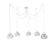 Lampy sufitowe - Keter Lighting Nicoleta WH lampa wisząca 5-punktowa 809 - miniaturka - grafika 1