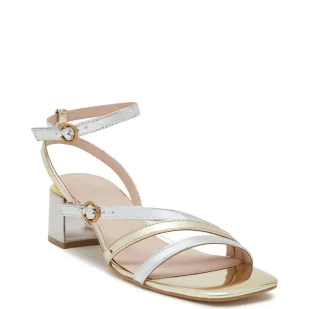 Pinko Sandały na słupku KAI | z dodatkiem skóry - Sandały damskie - miniaturka - grafika 1