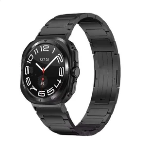 Opaska pasek bransoleta TITANIUM "4" do Samsung Galaxy Watch ULTRA 47mm czarna - Akcesoria do smartwatchy - miniaturka - grafika 1