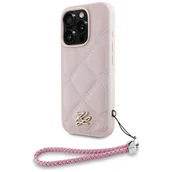 Etui i futerały do telefonów - Etui Karl Lagerfeld Quilted Initial Logo & Chain Strap do iPhone 16 Pro Max różowy - miniaturka - grafika 1
