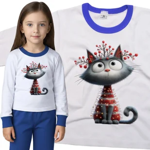 Piżama dziecięca Szary Kot Kotek Ubrany W Lampki Choinkowe Święta 86/92 - VoloDonum - Piżamy dla dziewczynek Piżama dziecięca Szary Kot Kotek Ubrany W Lampki Choinkowe Święta 86/92 - VoloDonum - Piżamy dla dziewczynek - miniaturka - grafika 1