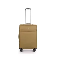 Walizki - Stratic Light + walizka z miękką obudową, walizka podróżna na kółkach, bagaż podręczny, zamek TSA, 4 kółka, możliwość rozszerzenia, khaki, 67 cm, M - miniaturka - grafika 1