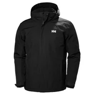 Kurtki i kamizelki sportowe męskie - Helly Hansen Dubliner, kurtka przeciwdeszczowa ocieplana, męska, czarna - miniaturka - grafika 1