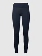 Spodnie sportowe damskie - Legginsy z detalami z logo - miniaturka - grafika 1