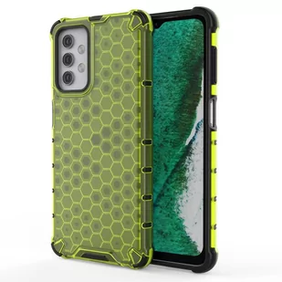 Honeycomb etui pancerny pokrowiec z żelową ramką Samsung Galaxy A32 5G zielony - Etui i futerały do telefonów - miniaturka - grafika 1