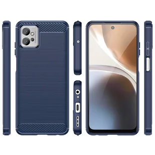 Carbon Case etui Xiaomi Redmi Note 11E /Redmi 10 5G / Redmi 10 Prime+ 5G / Poco M4 5G elastyczny silikonowy karbonowy pokrowiec niebieskie - Etui i futerały do telefonów - miniaturka - grafika 4