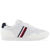 Buty sportowe męskie - Buty Tommy Hilfiger Core Lo Runner FM0FM04504-YBS - białe - miniaturka - grafika 1