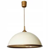Lampy sufitowe - Lampa wisząca nad stół okrągła 41 cm kremowa złota do kuchni Luminex - miniaturka - grafika 1