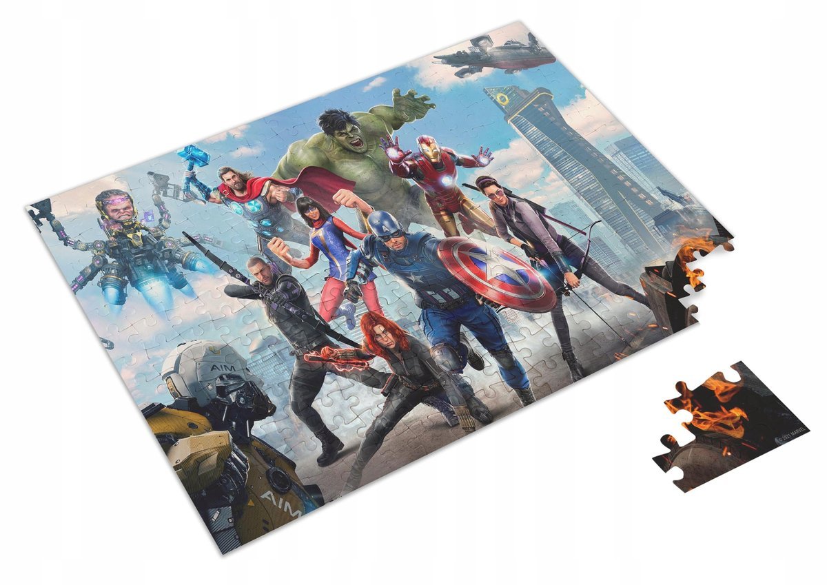 Puzzle Bohaterowie Marvel Avengers + Imię pudełko A3 252 el. #3
