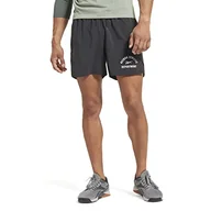 Spodenki damskie - Reebok Męskie tkane szorty z grafiką pociągu, kolor czarny, XL, Nocna czerń, XL - miniaturka - grafika 1
