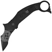 Noże - Nóż składany karambit FOX Moa Black G10, Black Stonewashed N690Co by Jared Wihongi (FX-653) - miniaturka - grafika 1