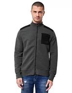 Bluzy męskie - Street One MEN Bluza męska, grafitowy szary melan?, XL - miniaturka - grafika 1