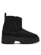 Śniegowce damskie - Tommy Hilfiger Śniegowce Real Shearling Pullon FW0FW08997 Czarny - miniaturka - grafika 1