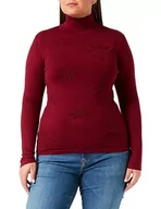 Swetry damskie - Sidona Damski damski sweter z dzianiny z golfem 10430489, wiśniowy, XS/S, czerwony (Kirschrot), XS-S - miniaturka - grafika 1