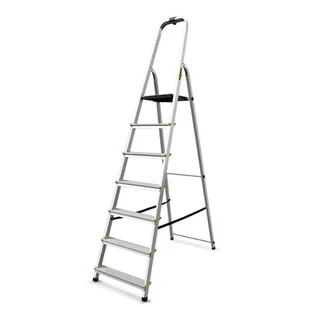 DRABEST Drabina aluminiowa domowa profesjonalna 7 stopniowa 150 kg - Drabiny - miniaturka - grafika 1