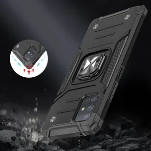 Wozinsky Ring Armor pancerne hybrydowe etui pokrowiec + magnetyczny uchwyt Samsung Galaxy A71 5G srebrny - Etui i futerały do telefonów - miniaturka - grafika 7