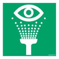 Systemy ekspozycyjne i znaki informacyjne - AC055 MYJKA DO OCZU, PS - PŁYTA PCV 1MM FOTOLUMINESCENCYJNA; (500X500MM) - miniaturka - grafika 1