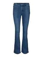 Spodnie damskie - VERO MODA Spodnie damskie, niebieski (medium blue denim), 27W / 30L - miniaturka - grafika 1