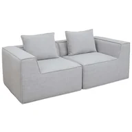Sofy i kanapy - Sofa 2-osobowa/akcesoria do sofy HWC-O54, kanapa 2-osobowa sofa wypoczynkowa, modułowa tkanina/materiał (300 g/m²) 63 x 194 x 97 cm ~ jasnoszara - miniaturka - grafika 1