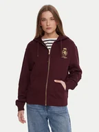 Bluzy damskie - Tommy Hilfiger Bluza WW0WW46126 Bordowy Regular Fit - miniaturka - grafika 1