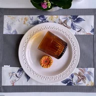 Obrusy i serwetki - Podkładka na stół i pod talerze szarego koloru zestaw - miniaturka - grafika 1