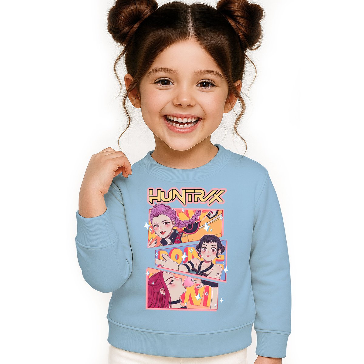 BLUZA DZIECIĘCA KPOP DEMON HUNTERS HUNTRIX 110-116 BAWEŁNIANA JAKOŚĆ