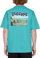 Koszulki męskie - t-shirt męski VOLCOM CROSSWORLD TEE Temple Teal - miniaturka - grafika 1