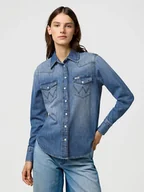 Koszule damskie - camicie donna wrangler 112373227 heritage light hand - miniaturka - grafika 1