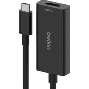 Kable - Belkin Adapter, przejściówka Connect USB-C (M) / HDMI (F) 2.1 8K/60Hz HDR10+ 11cm, czarny - miniaturka - grafika 1