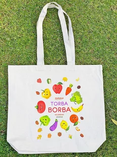Torba bawełniana "Torba Borba" duża z długimi uszami - Zdrowa żywność - miniaturka - grafika 1